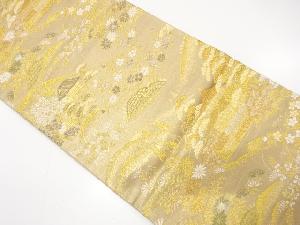 京風景模様織り出し　袋帯